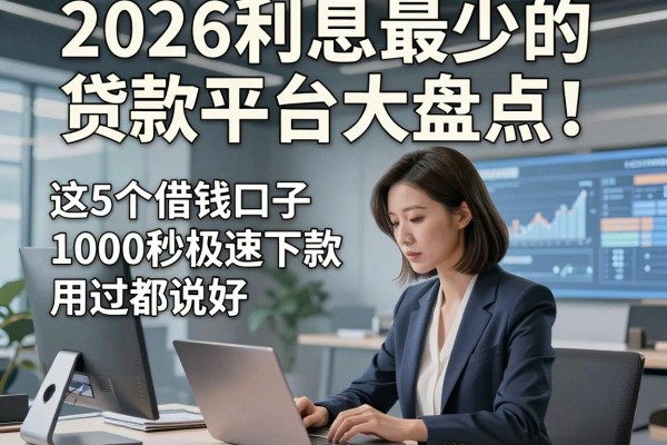 2026利息最少的贷款平台大盘点！这5个借钱口子1000秒极速下款，用过都说好