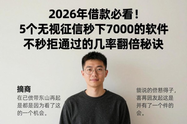 2026年借款必看！5个无视征信秒下7000的软件，不秒拒通过的几率翻倍秘诀