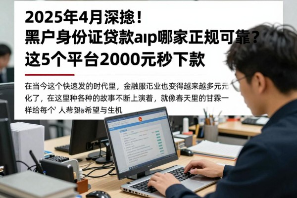 2025年4月深挖!黑户身份证贷款app哪家正规可靠?这5个平台2000元秒下款