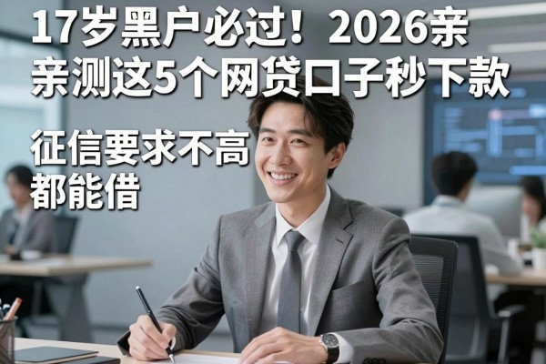 17岁黑户必过!2026亲测这5个网贷口子秒下款,征信要求不高都能借