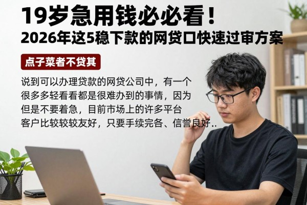 19岁急用钱必看!2026年这5稳下款的网贷口快速过审方案