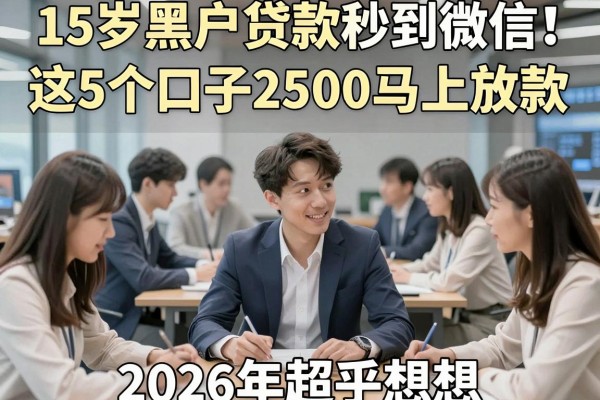 15岁黑户贷款秒到微信！这5个口子2500马上放款，2026年超乎想象！