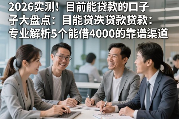 2026实测!目前能贷款的口子大盘点:专业解析5个能借4000的靠谱渠道
