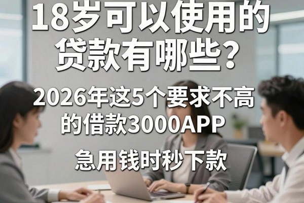 18岁可以使用的贷款有哪些?2026年这5个要求不高的借款3000APP,急用钱时秒下款