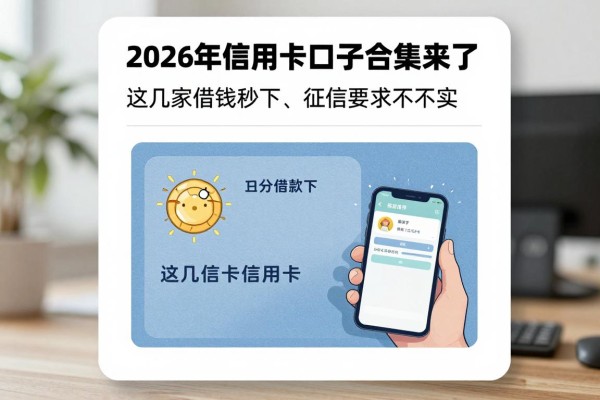 2026年信用卡口子合集来了！这几家借钱秒下、征信要求不高，合理使用超踏实