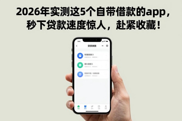 2026年实测这5个自带借款的app，秒下贷款速度惊人，赶紧收藏！