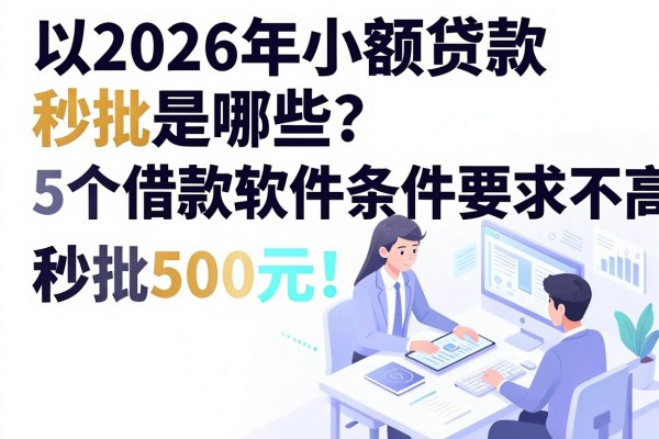 2026年小额贷款秒批是哪些?这5个借款软件条件要求不高,秒批500元!