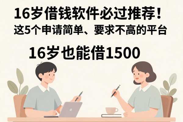 16岁借钱软件必过推荐！这5个申请简单、要求不高的平台，16岁也能借1500