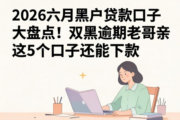 2026六月黑户贷款口子大盘点！双黑逾期老哥亲测这5个口子还能下款
