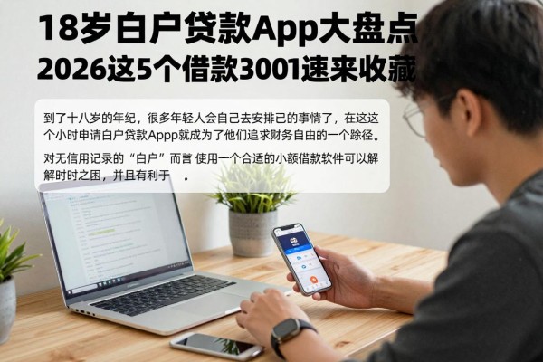 18岁白户贷款app大盘点！2026这5个借款3000的软件速来收藏
