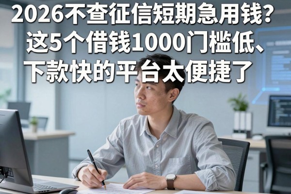 2026不查征信短期急用钱？这5个借钱1000门槛低、下款快的平台太便捷了！