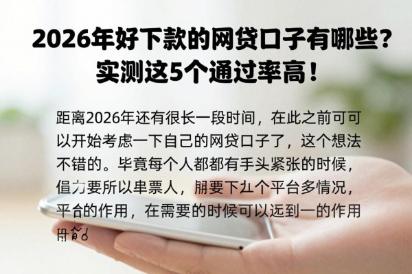 2026年好下款的网贷口子有哪些?实测这5个通过率高!