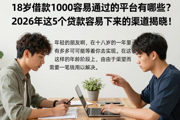 18岁借款1000容易通过的平台有哪些？2026年这5个贷款容易下来的渠道揭晓！