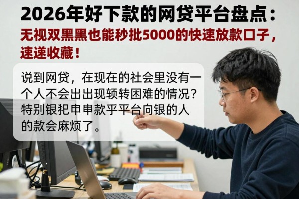 2026年好下款的网贷平台盘点:无视双黑也能秒批5000的快速放款口子,速速收藏!