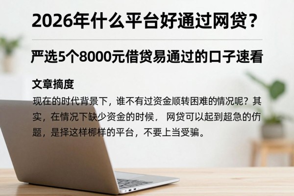 2026年什么平台好通过网贷？严选5个8000元借款易通过的口子速看