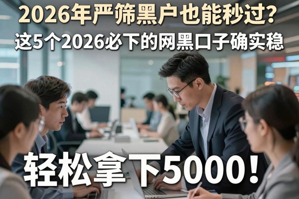 2026年严筛黑户也能秒过？这5个2026必下的网黑口子确实稳，轻松拿下5000！