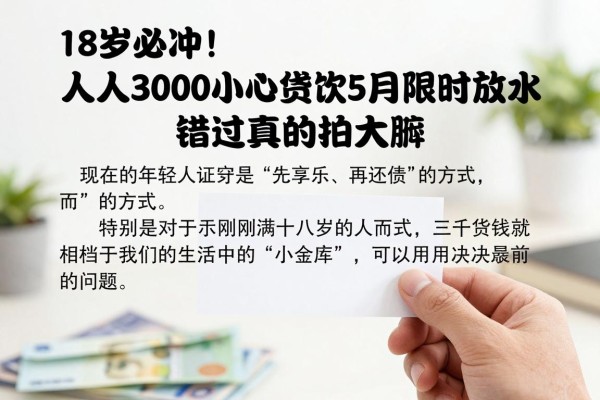 18岁必冲！人人3000小额贷款5月限时放水，错过真的拍大腿