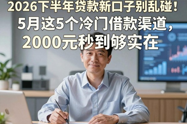 2026下半年贷款新口子别乱碰！5月这5个冷门借款渠道，2000元秒到够实在