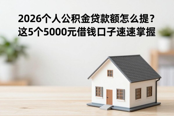 2026个人公积金贷款额怎么提？这5个5000元借钱口子速速掌握！