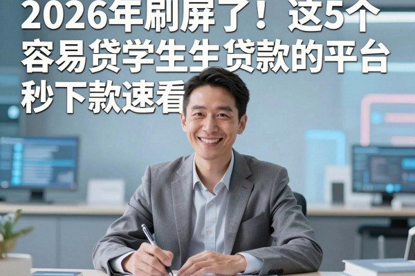 2026年刷屏了!这5个容易贷学生贷款的平台秒下款速看