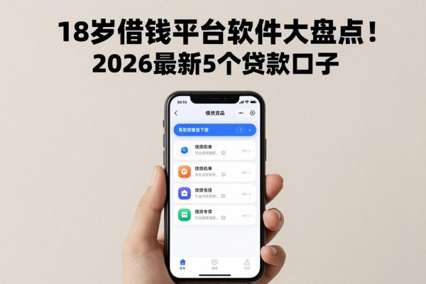 18岁借钱平台软件大盘点！2026最新5个贷款口子，2000元秒下款超容易