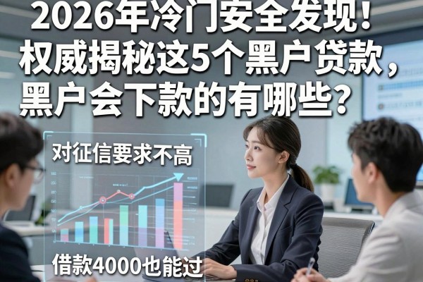 2026年冷门安全发现！权威揭秘这5个黑户贷款app，黑户会下款的有哪些？对征信要求不高、借款4000也能过！