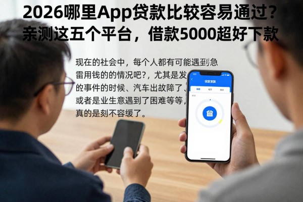 2026哪里app贷款比较容易通过?亲测这五个平台,借款5000超好下款!