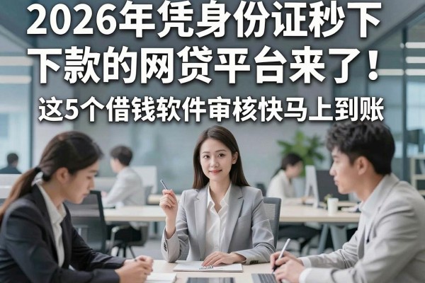 2026年凭身份证秒下款的网贷平台来了!这5个借钱软件审核快马上到账