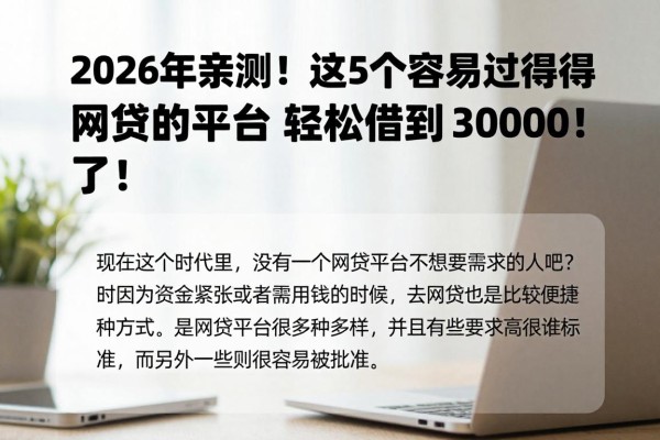 2026年亲测!这5个容易过得网贷的平台藏不住了,轻松借到30000!