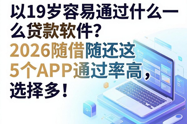 19岁容易通过什么贷款软件？2026随借随还这5个APP通过率高、选择多！
