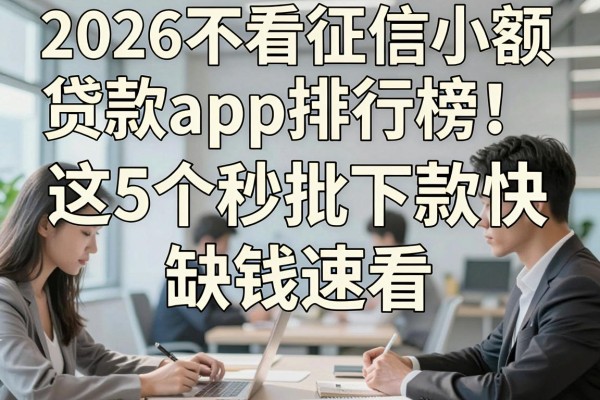 2026不看征信小额贷款app排行榜！这5个秒批下款快，缺钱速看