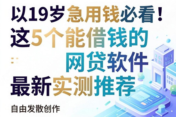 19岁急用钱必看!这5个能借钱的网贷软件最新实测推荐