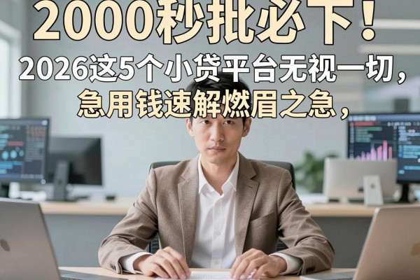 2000秒批必下！2026这5个小贷平台无视一切，急用钱速解燃眉之急