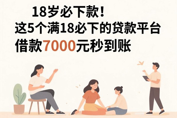 18岁必下款！这5个满18必下的贷款平台，借款7000元秒到账