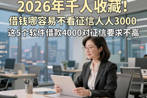 2026年千人收藏！借钱哪容易不看征信人人3000，这5个软件借款4000对征信要求不高