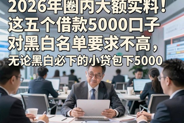 2026年圈内大额实料！这五个借款5000口子对黑白名单要求不高，无论黑白必下的小贷包下5000