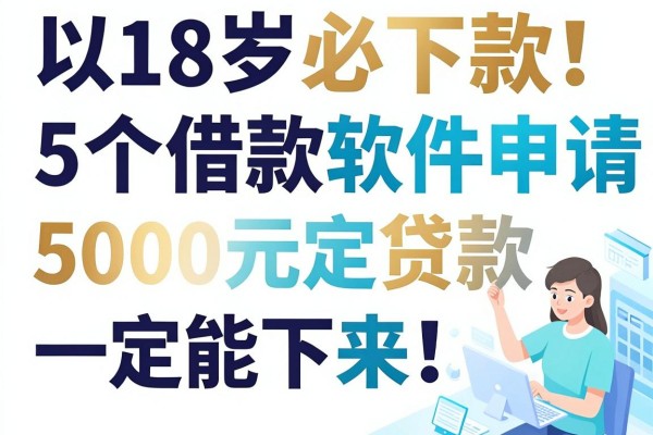 18岁必下款!这5个借款软件申请5000元贷款一定能下来