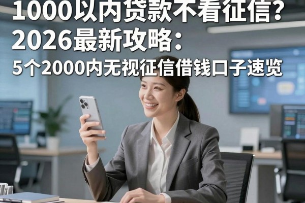 1000以内贷款不看征信？2026最新攻略：5个2000内无视征信借钱口子速览