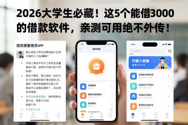 2026大学生必藏!这5个能借3000的借款软件,亲测可用绝不外传!