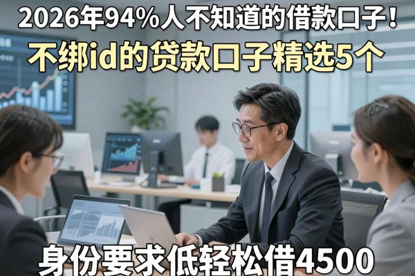2026年94%人不知道的借款口子!不绑id的贷款口子精选5个,身份要求低轻松借4500