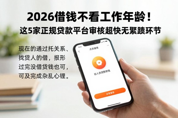 2026借钱不看工作年龄！这5家正规贷款平台审核超快无繁琐环节