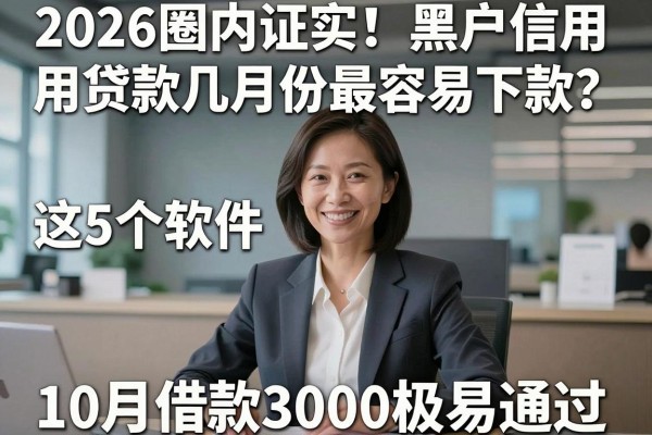 2026圈内证实!黑户信用贷款几月份最容易下款?这5个软件10月借款3000极易通过