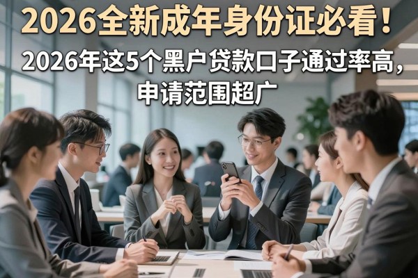 2026全新成年身份证必看!2026年这5个黑户贷款口子通过率高,申请范围超广!