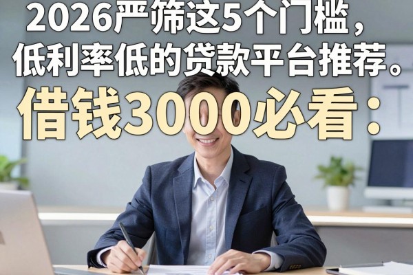 2026严筛这5个门槛低利率低的贷款平台推荐,借钱3000必看!
