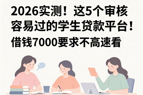 2026实测!这5个审核容易过的学生贷款平台,借钱7000要求不高速看