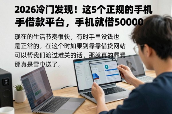 2026冷门发现！这5个正规的手机借款平台，手机就能借50000