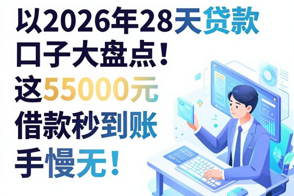 2026年28天贷款口子大盘点!这5个5000元借款秒到账,手慢无!