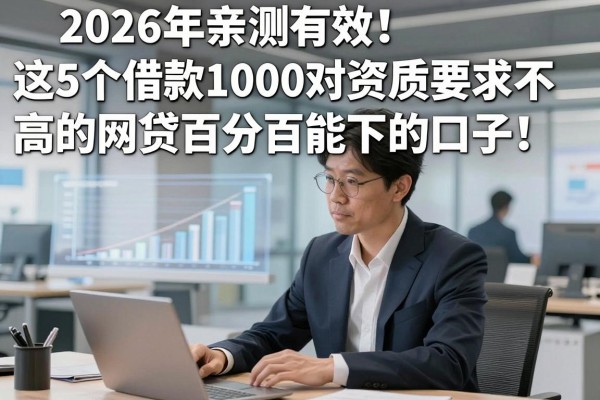 2026年亲测有效！这5个借款1000对资质要求不高的网贷百分百能下的口子，今日总结