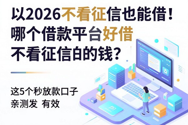 2026不看征信也能借!哪个借款平台好借不看征信的钱?这5个秒放款口子亲测有效