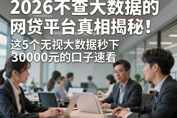 2026不查大数据的网贷平台真相揭秘!这5个无视大数据秒下3000元的口子速看